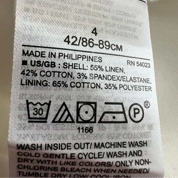 NWT Banana Republic WHITE COLLARLESS LINEN-COTTON BLAZER, size 4 - Picture 12 of 16